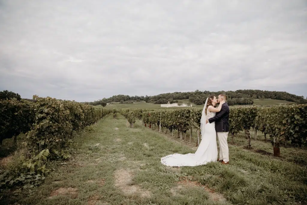photo de couple dans des vignobles à Agen